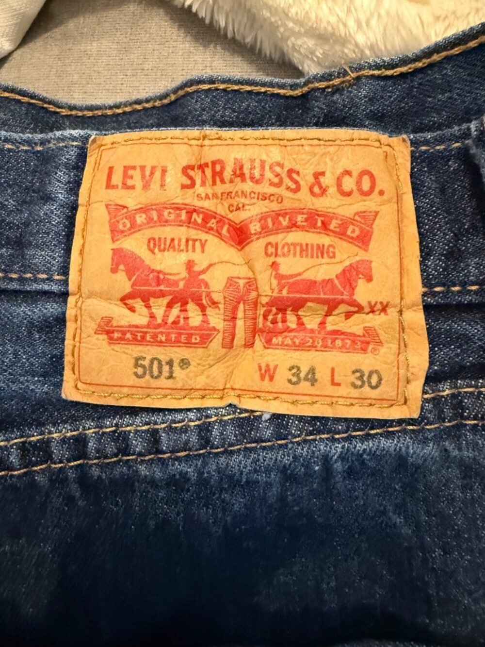 Levi’s 501 Vintage Jeans W34 L30 Button Fly Red Tab 501 XX Excellent Condition